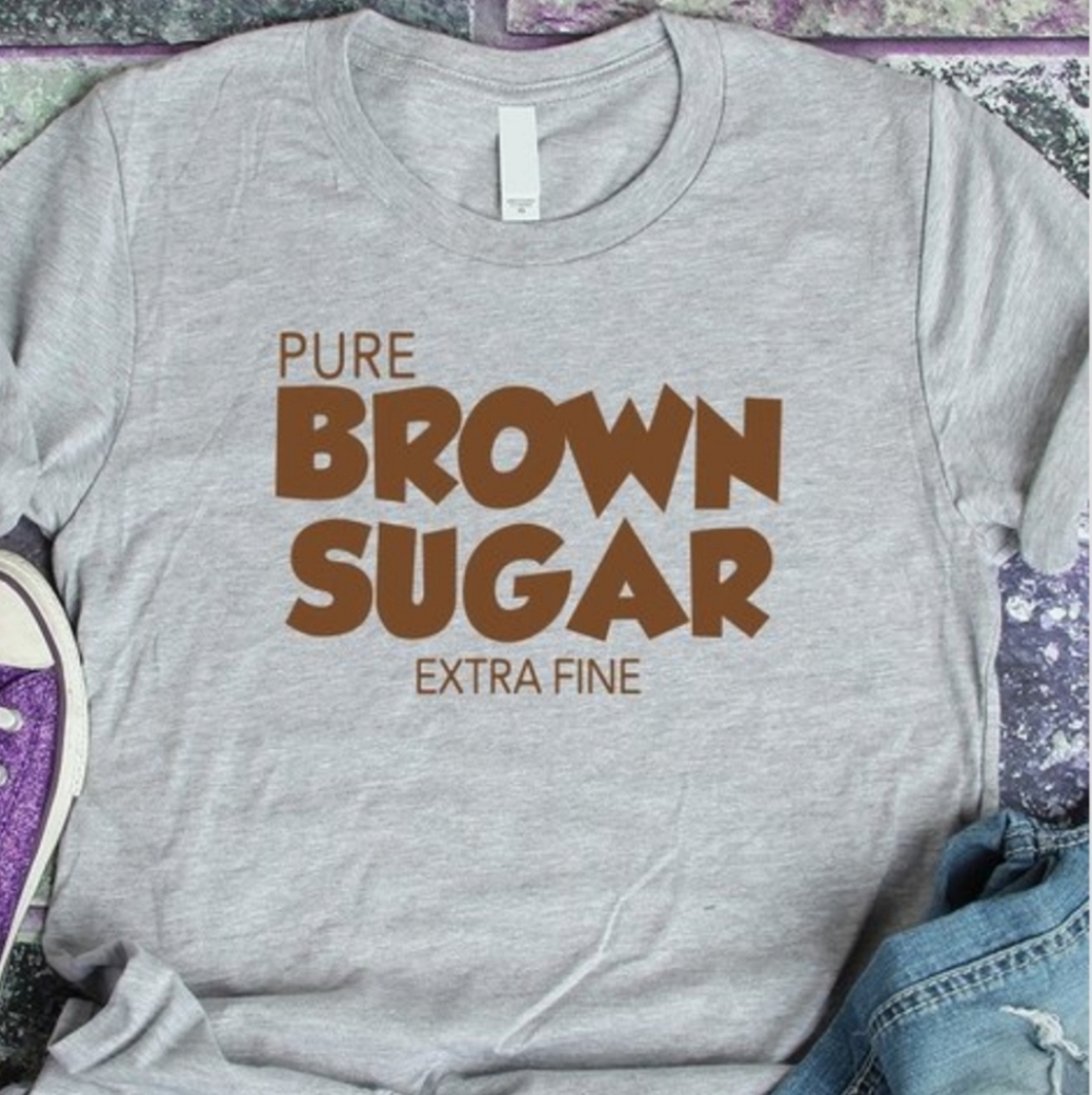 Pure Brown Sugar Fashion Tee Shirt